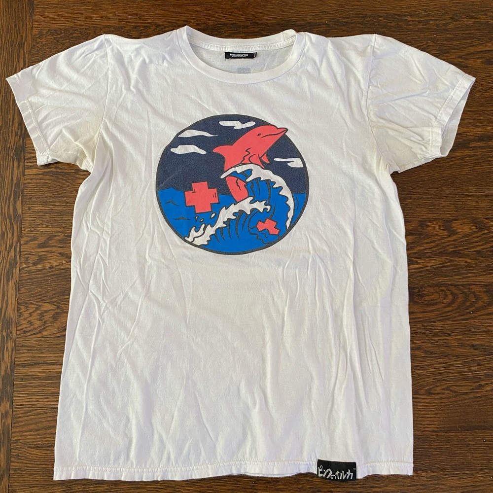 Pink Dolphin shirt, white, size medium